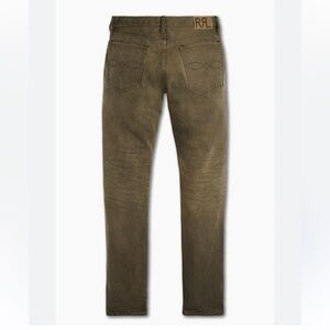 RALPH LAUREN DOUBLE RRL STRAIGHT JAPAN WOVEN GREY DENIM JEAN PANTS MEN 34x30